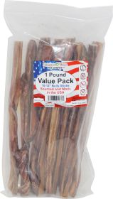 Usa Bully Sticks Value Pack Treats (Color: Natural, size: 10-12 In/1 Lb)