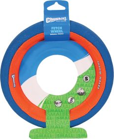 Chuckit! Fetch Wheel Dog Toy (Color: Orange/blue, size: small)