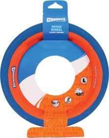 Chuckit! Fetch Wheel Dog Toy (Color: Orange/blue, size: large)