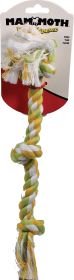 Flossy Chews Color 3 Knot Rope Tug Dog Toy (Color: Multi Colored, size: 15 Inch/small)