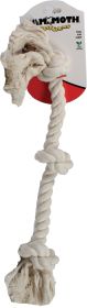 Flossy Chews Cotton 3 Knot Rope Tug Dog Toy (Color: White, size: 20 Inch/medium)