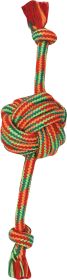 Extra Fresh Monkey Fist Ball W/rope Ends (Color: Green/white, size: 13 Inch)