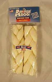 Usa Beefhide Braided Sticks (Color: Natural, size: 7 In/2 Pk)