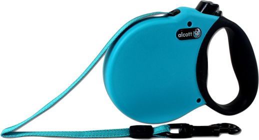 Alcott Retractable Leash Up To 65 Pounds (Color: Blue, size: Medium/16 Ft)