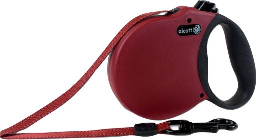 Alcott Retractable Leash Up To 45 Pounds (Color: Red, size: Small/16 Ft)