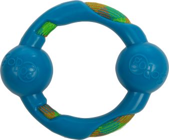 Godog Rope Tek Ring Dog Toy (Color: Blue, size: small)