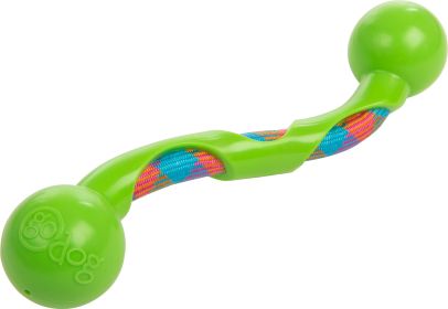 Godog Rope Tek Bone Rope Dog Toy (Color: Green, size: large)