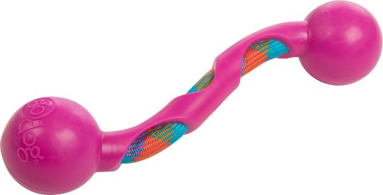 Godog Rope Tek Bone Rope Dog Toy (Color: Pink, size: small)