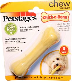 Chick A Bone Infused Long Lasting Chew Toy (Color: Chicken, size: small)