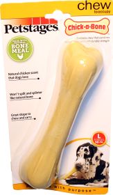 Chick A Bone Infused Long Lasting Chew Toy (Color: Chicken, size: large)