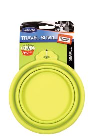 Silicone Round Travel Bowl For Dogs & Cats (Color: Green, size: small)