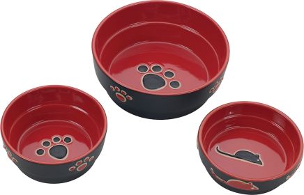 Fresco Dog Dish (Color: Red, size: 5 Inch)