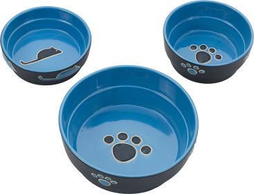 Fresco Dog Dish (Color: Blue, size: 5 Inch)