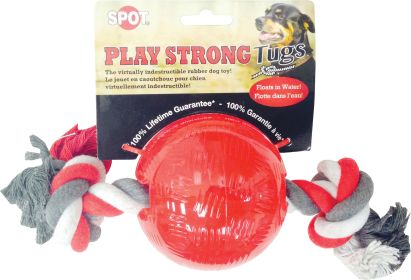 Play Strong Tugs Ball With Rope (Color: Red, size: medium)