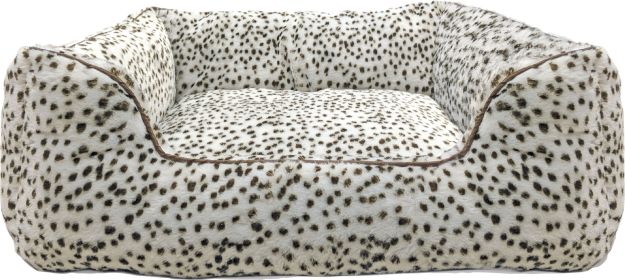 Sleep Zone Snow Leopard Step In Bed (Color: Snow Leopard, size: 31 Inch)